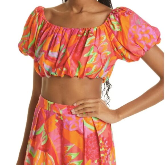 FARM Rio Tops - NEW Farm Rio Fruit Brush Crop Top